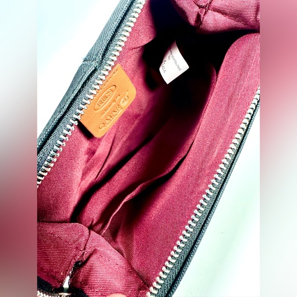 Bric's Black Toiletry Bag with brown Leather Accents - Picture 6 of 9